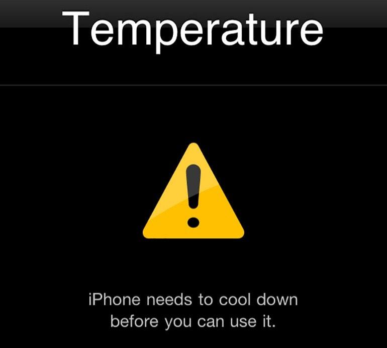 "Using your iPhone in extremely hot weather can shorten its battery li